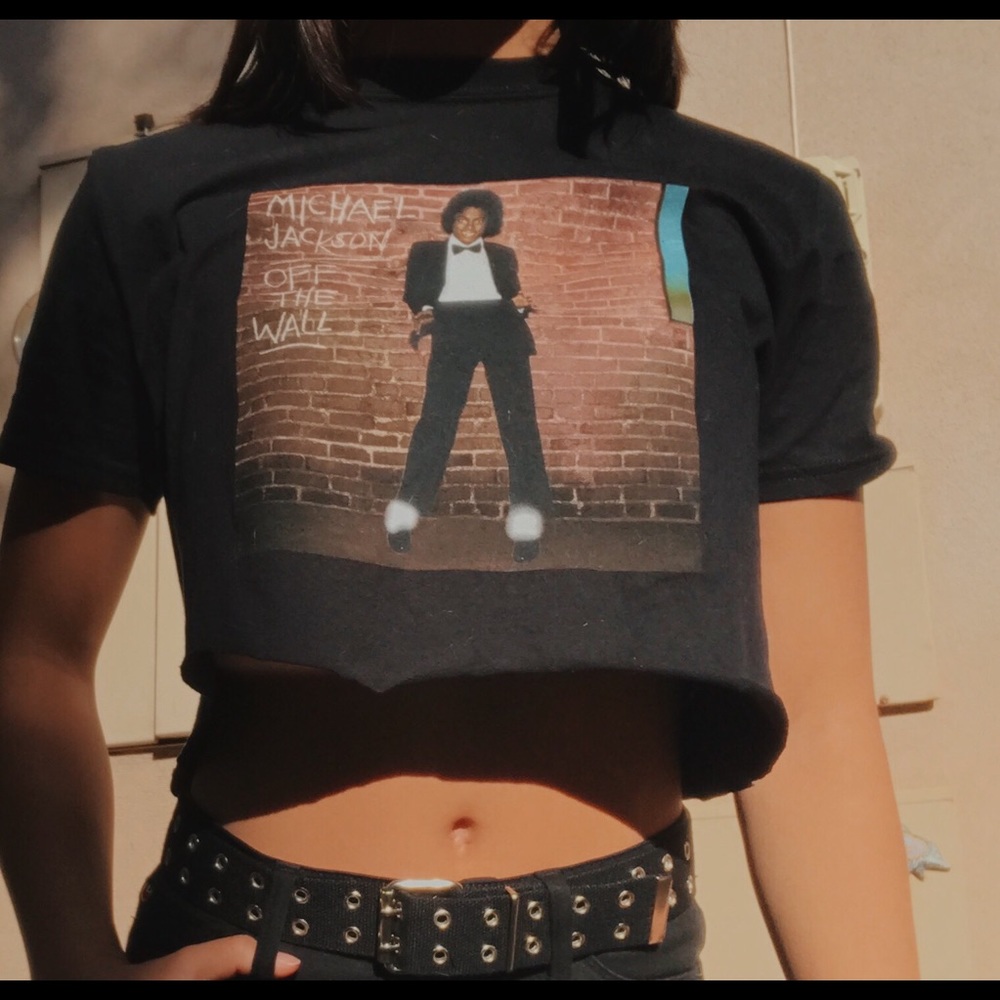 Micheal Jackson cropped tee